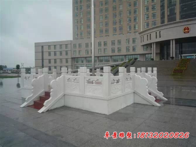 升旗台石雕，汉白玉升旗台 