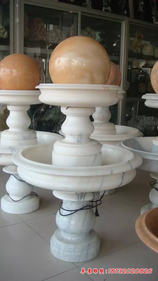 石雕风水球，大理石风水球雕塑