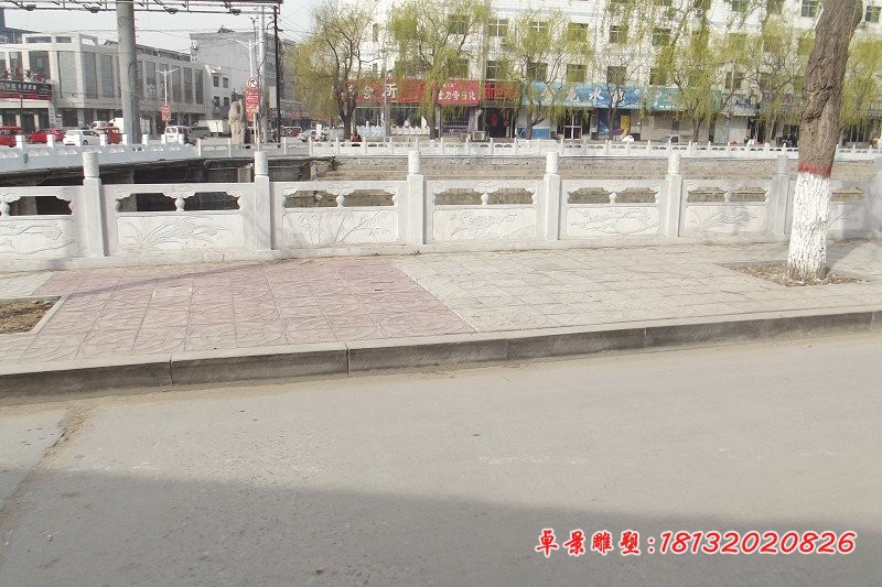 石雕栏板，大理石栏板雕塑 