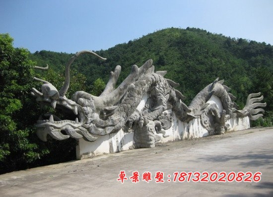 石雕龙，青石石雕