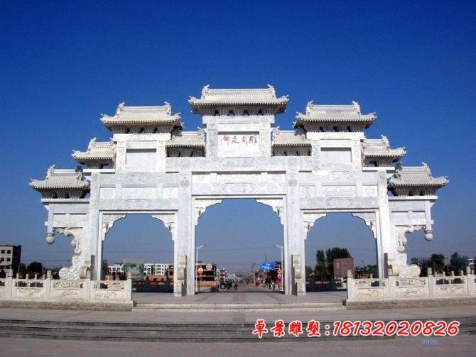 石雕牌坊，牌楼