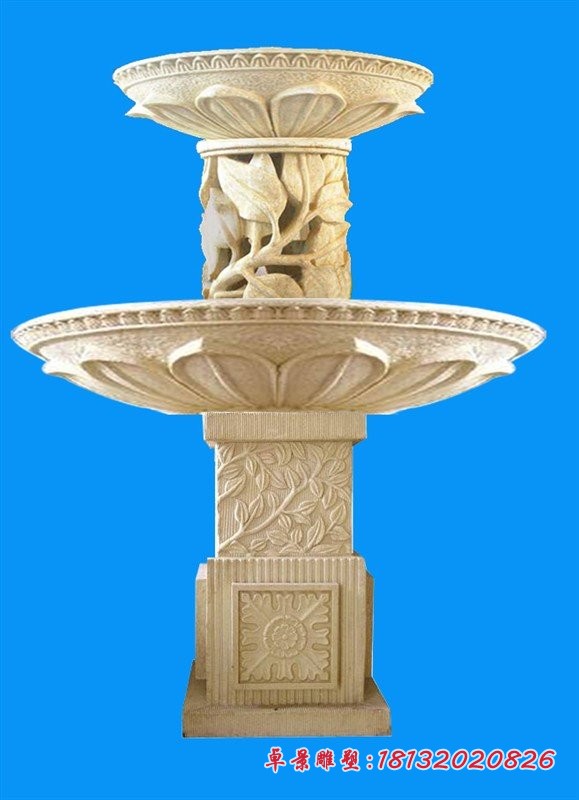 石雕喷泉，公园喷泉石雕