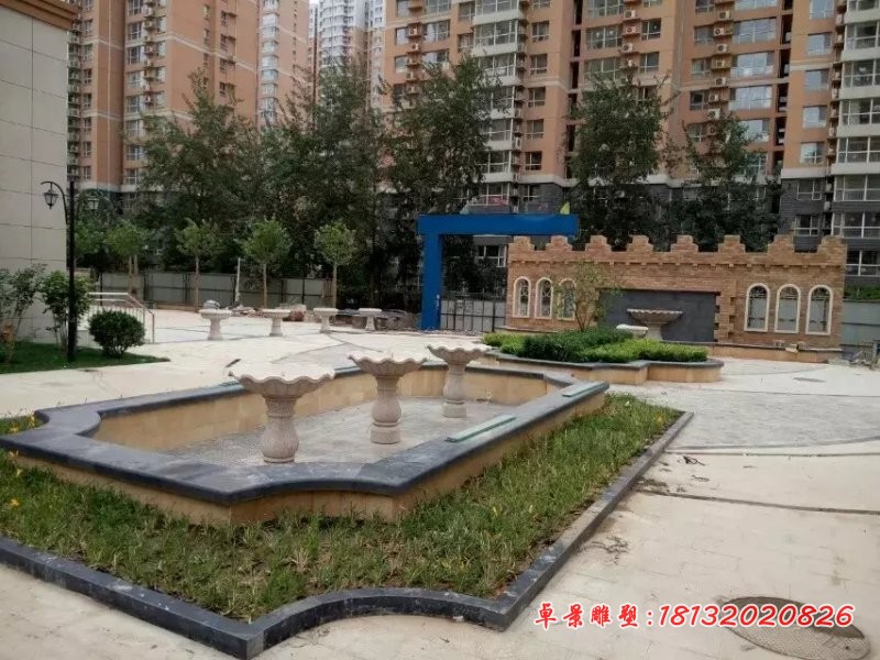 石雕喷泉，小型石喷泉