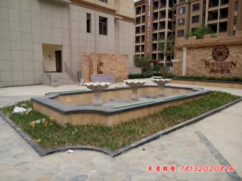 石雕喷泉，小型石喷泉
