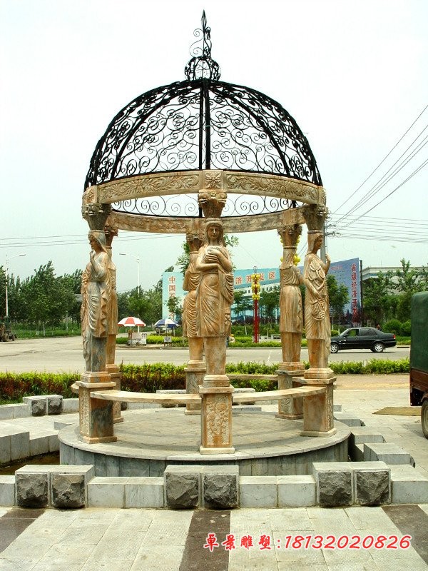 石雕亭子，欧式别墅凉亭 