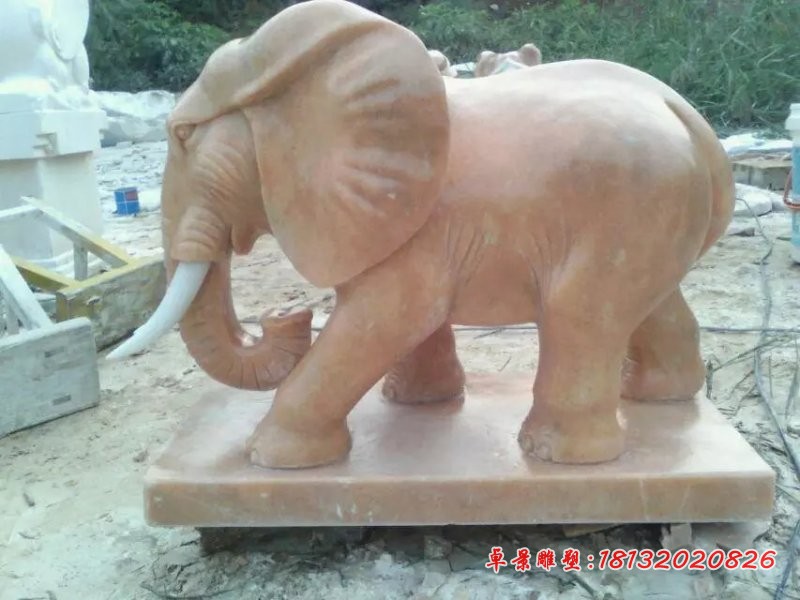 石头大象雕塑，石雕象