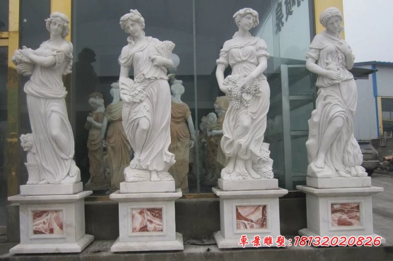 四季神石雕，四季女神石雕 (2)