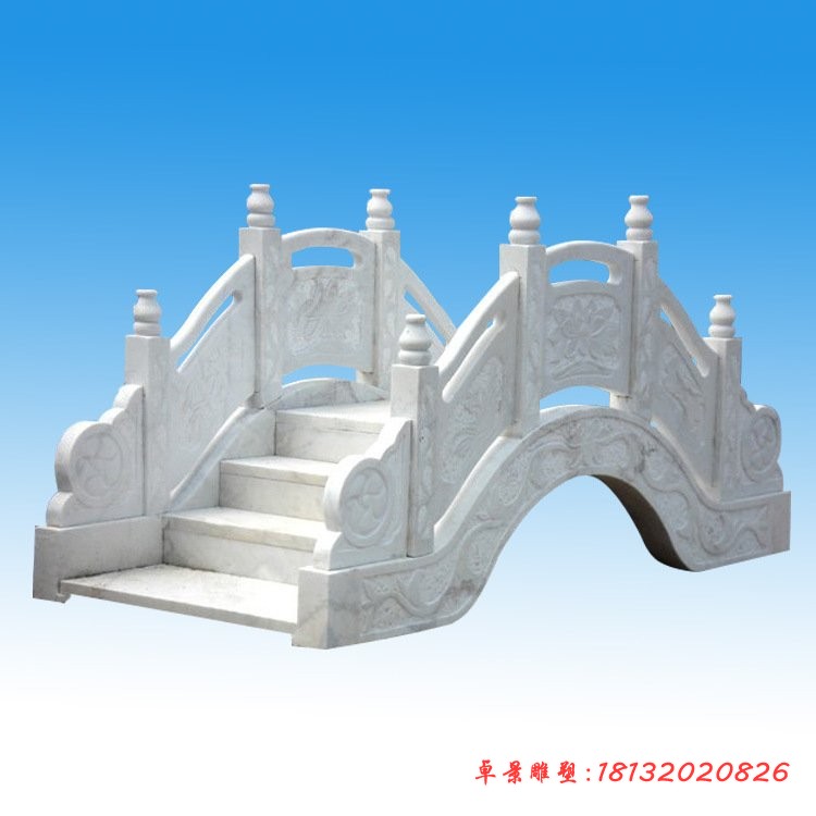 大理石荷花浮雕石桥