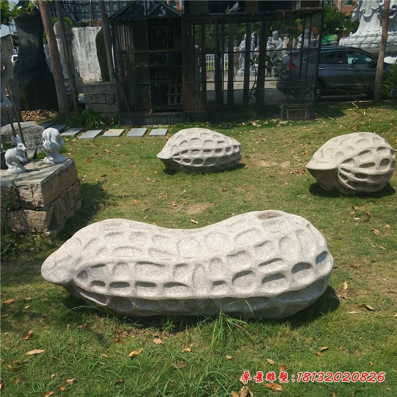 大理石花生石雕