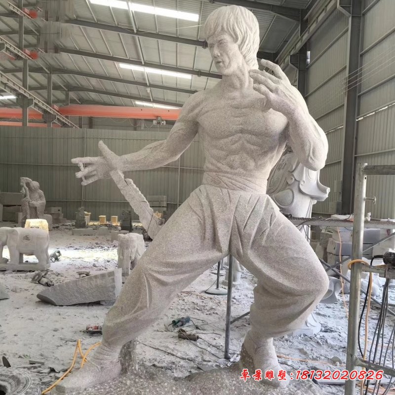 大理石李小龙石雕