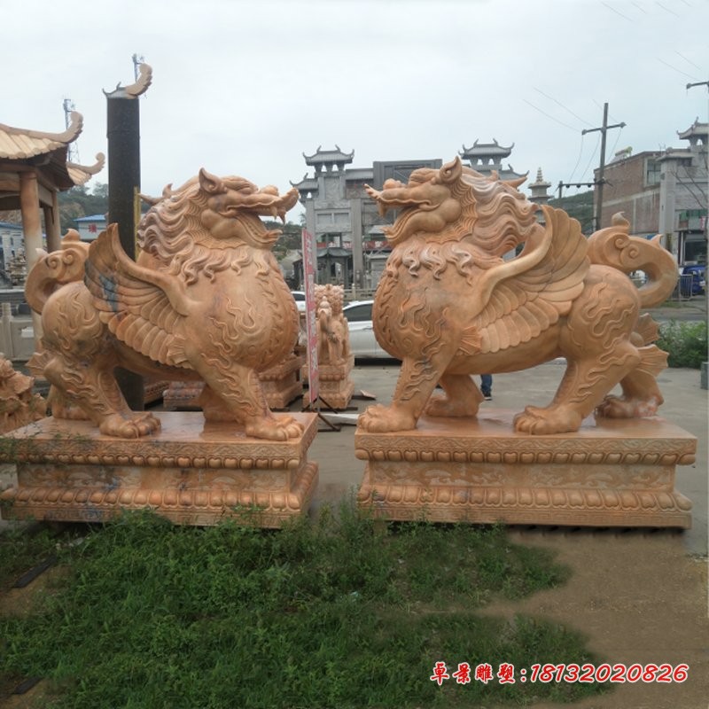 大门口麒麟石雕