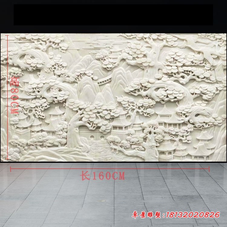 汉白玉风景石浮雕