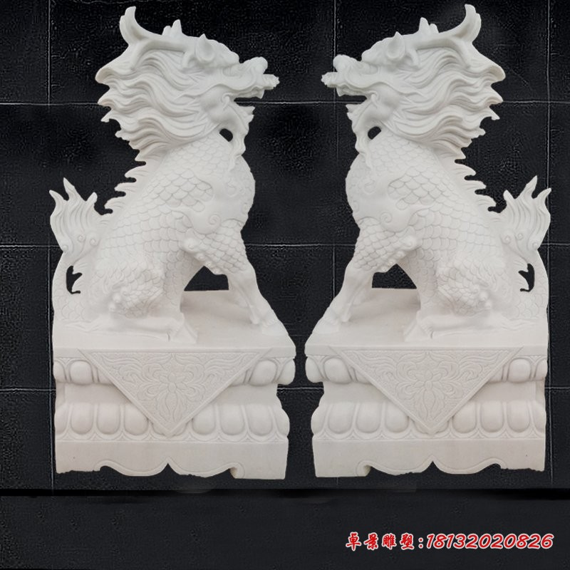 汉白玉麒麟石雕