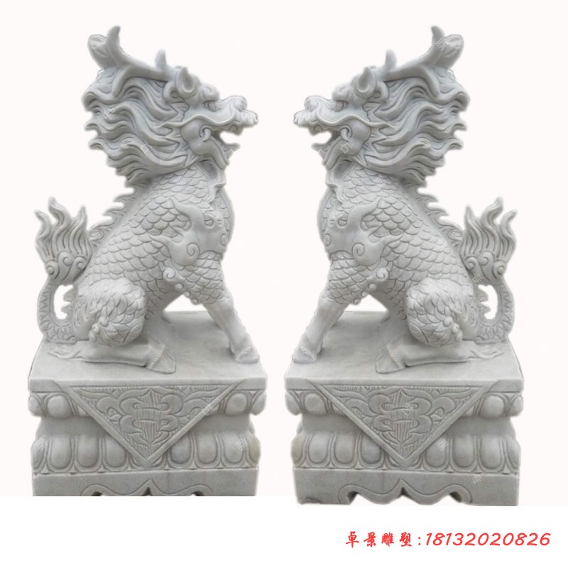 汉白玉麒麟石雕