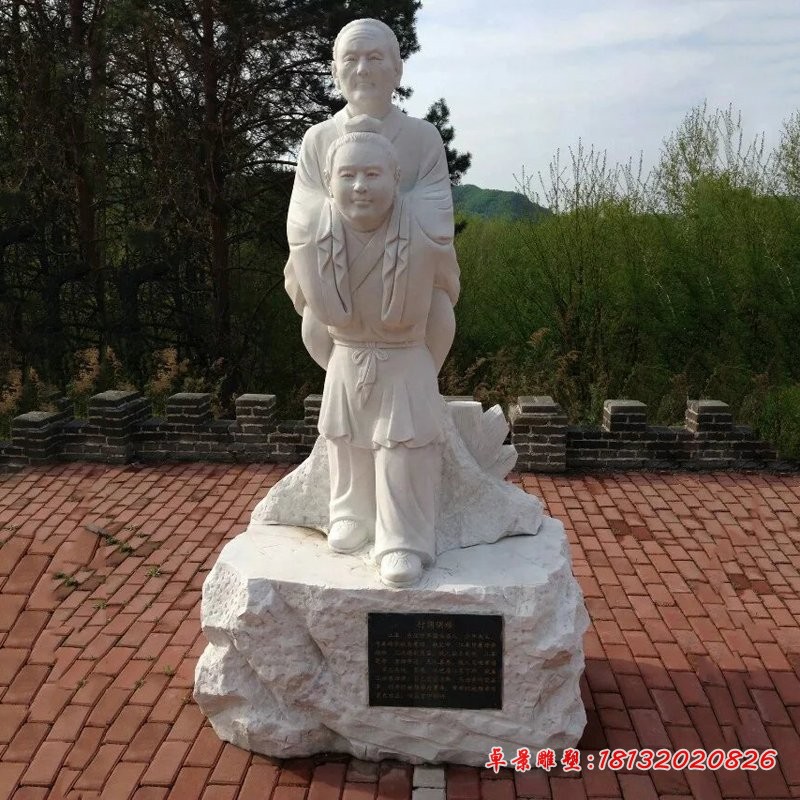 行佣供母石雕，二十四孝石雕 