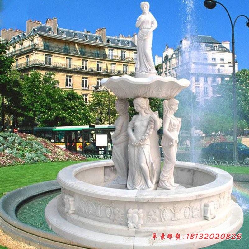 欧式人物石雕喷泉 (4)
