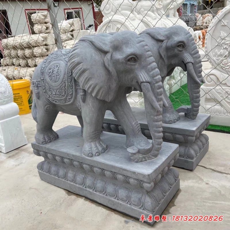 青石小象石雕 (6)