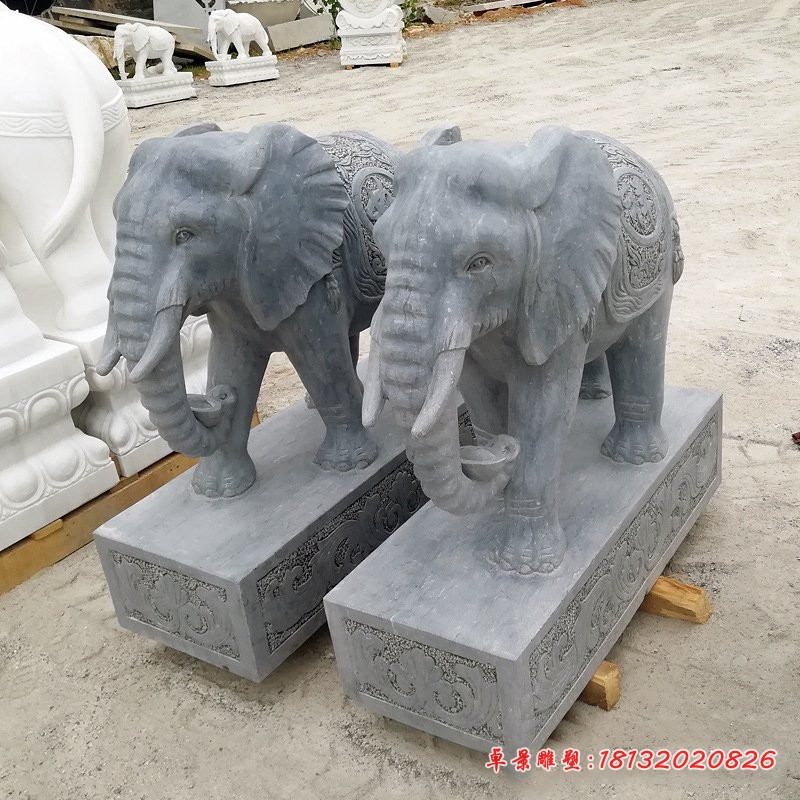 青石小象石雕 (5)