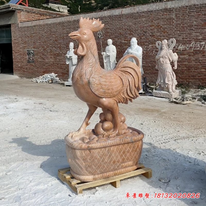 石雕公鸡 