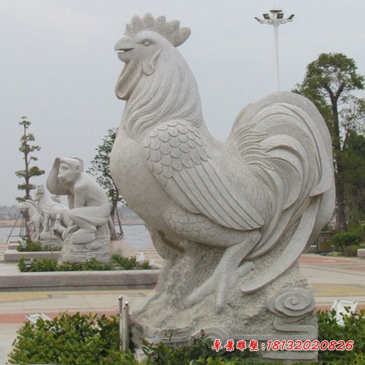 石雕公鸡
