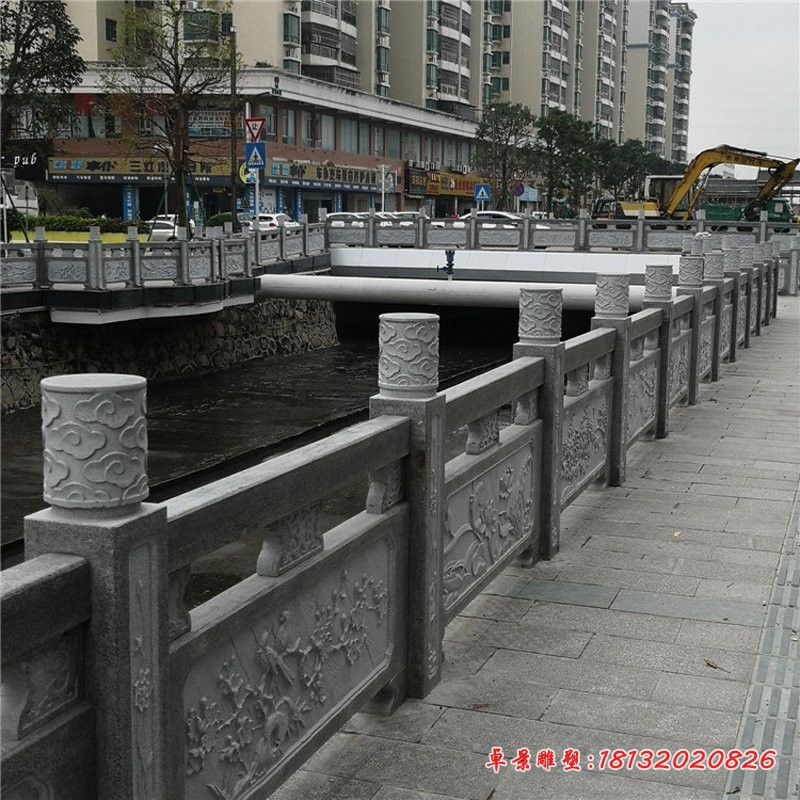 石雕护城河栏杆