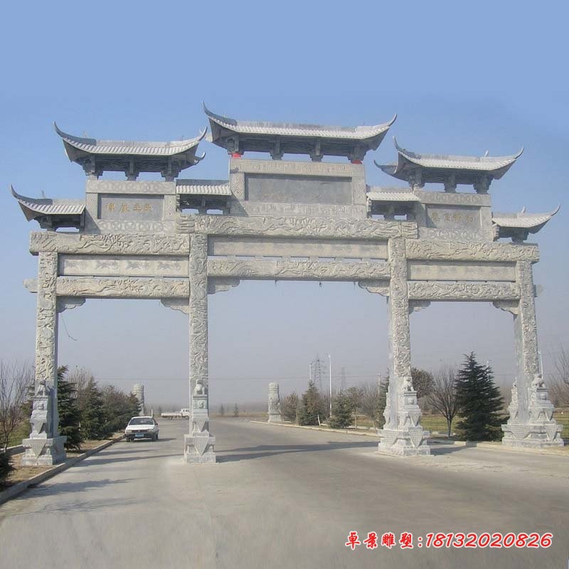 石雕牌坊雕塑