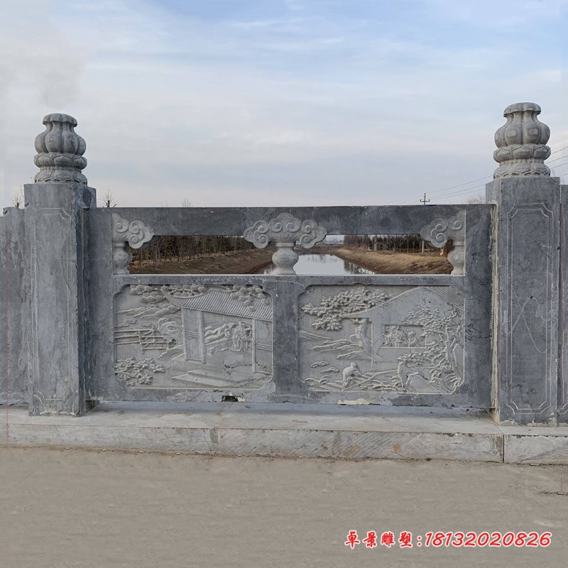 石雕青石栏板