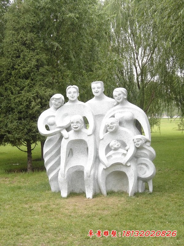 抽象人物石雕，公园景观石雕 