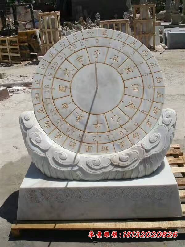 大理石日晷雕塑，校园石雕