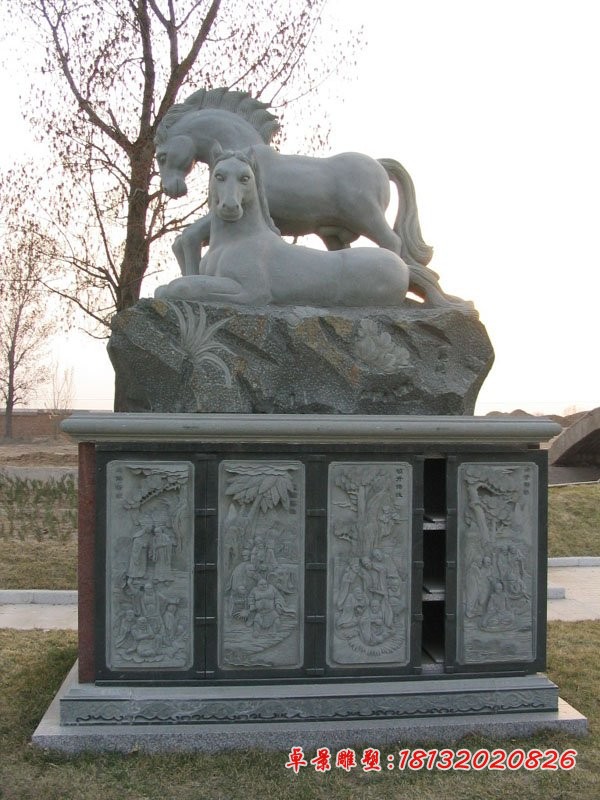 大理石十二生肖，公园动物石雕 (3)