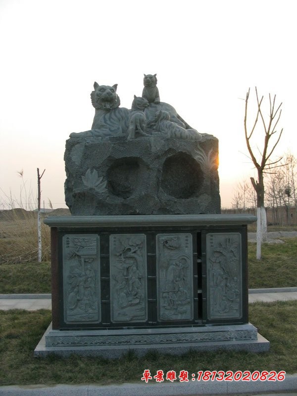 大理石十二生肖，公园动物石雕 (4)