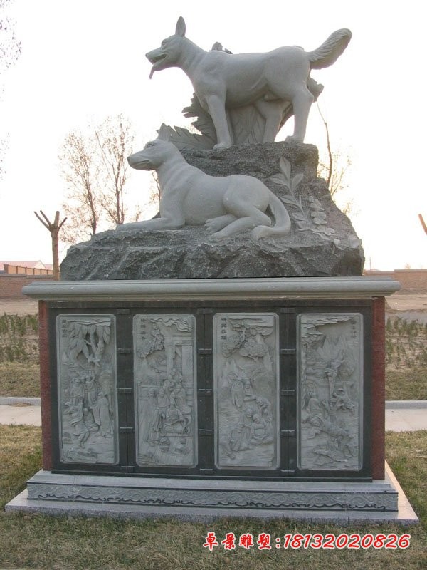 大理石十二生肖，公园动物石雕 (5)