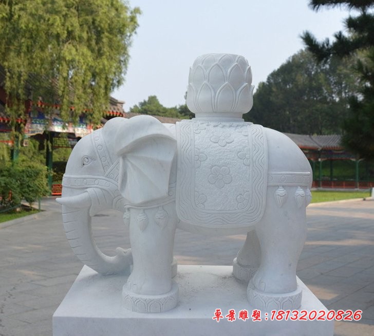 大象石雕，驮宝大象石雕 (3)