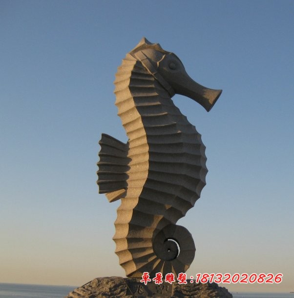 大型海马石雕，公园景观石雕