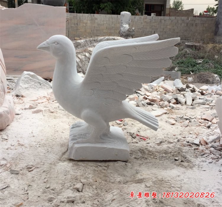 飞翔的鸽子石雕，广场动物石雕