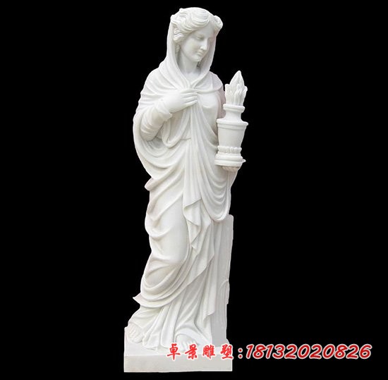 汉白玉人物雕塑，西方女人石雕 (2)