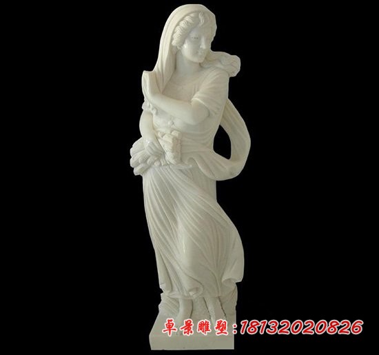 汉白玉人物雕塑，西方女人石雕 (4)