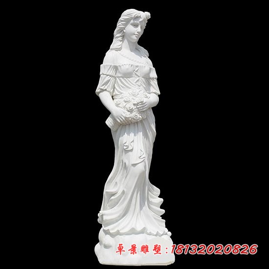 汉白玉人物雕塑，西方女人石雕 (6)