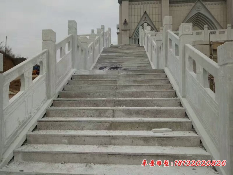 教堂石栏板雕塑，汉白玉栏板石雕 (2)