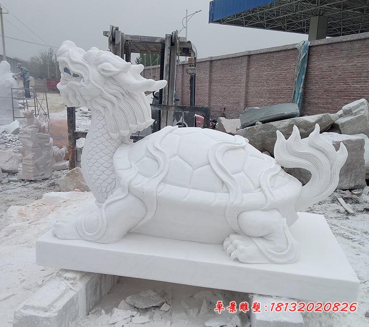 龙龟石雕，广场汉白玉龙龟