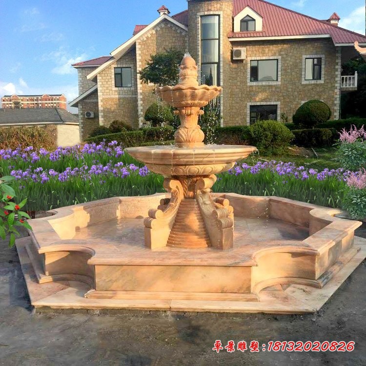 欧式喷泉石雕，别墅石喷泉