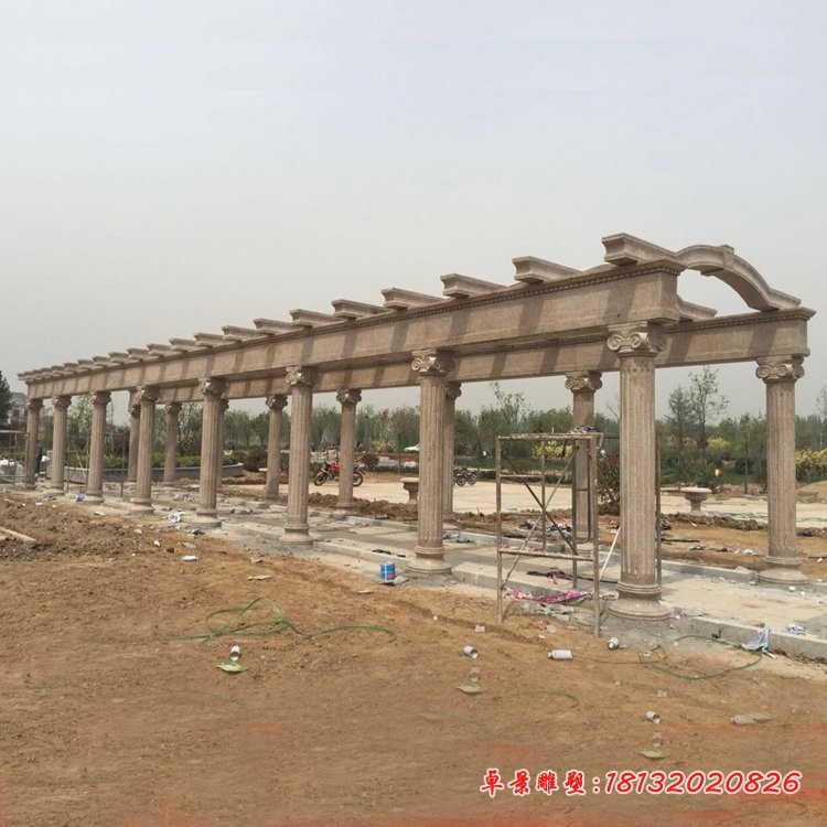 欧式长廊石雕，小区景观石雕