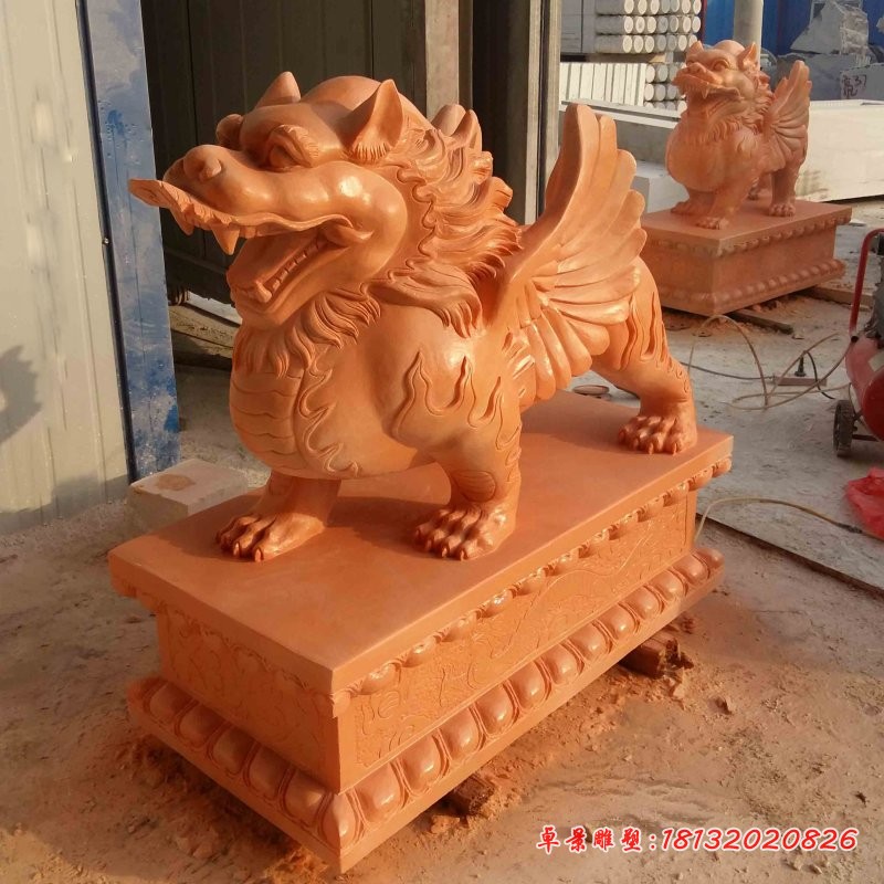 喷漆貔貅石雕，神兽石雕