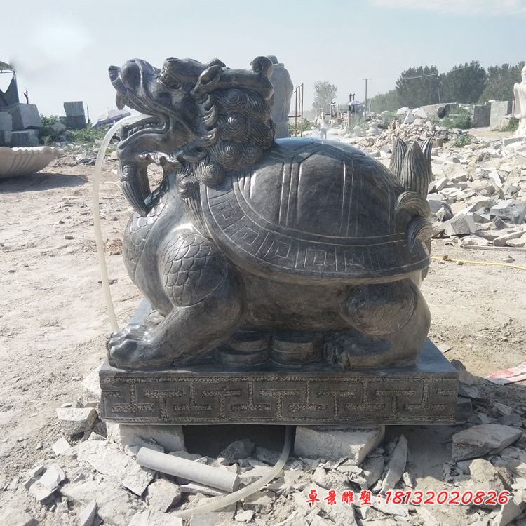 喷水龙龟石雕，动物石雕