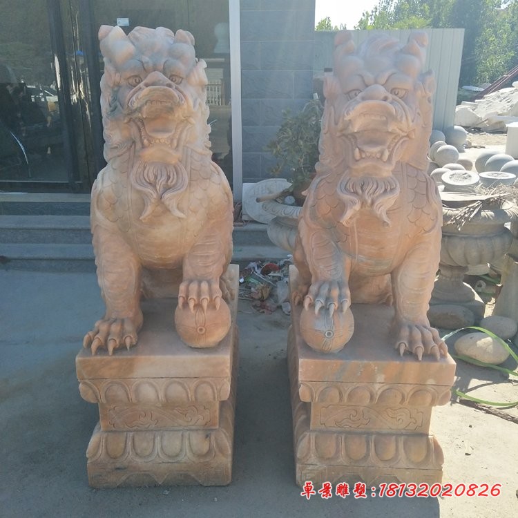 麒麟石雕，戏球麒麟石雕