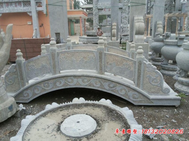 青石拱桥雕塑，小桥石雕 (3)