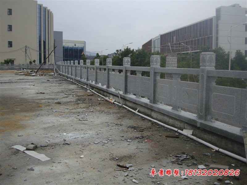 青石栏板栏杆，景观石雕