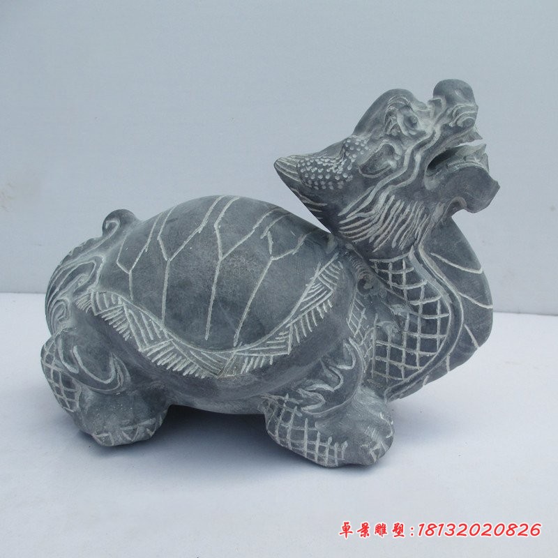 青石龙龟，小型龙龟石雕