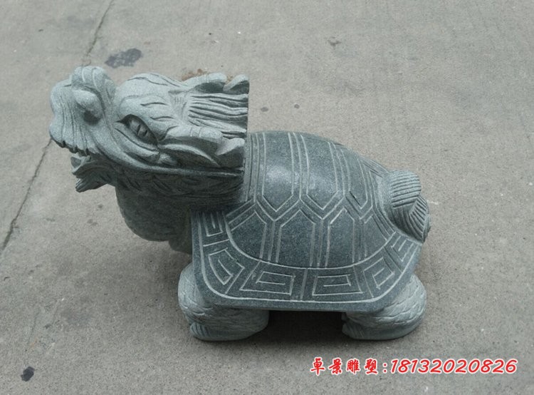 青石龙龟，小型龙龟石雕