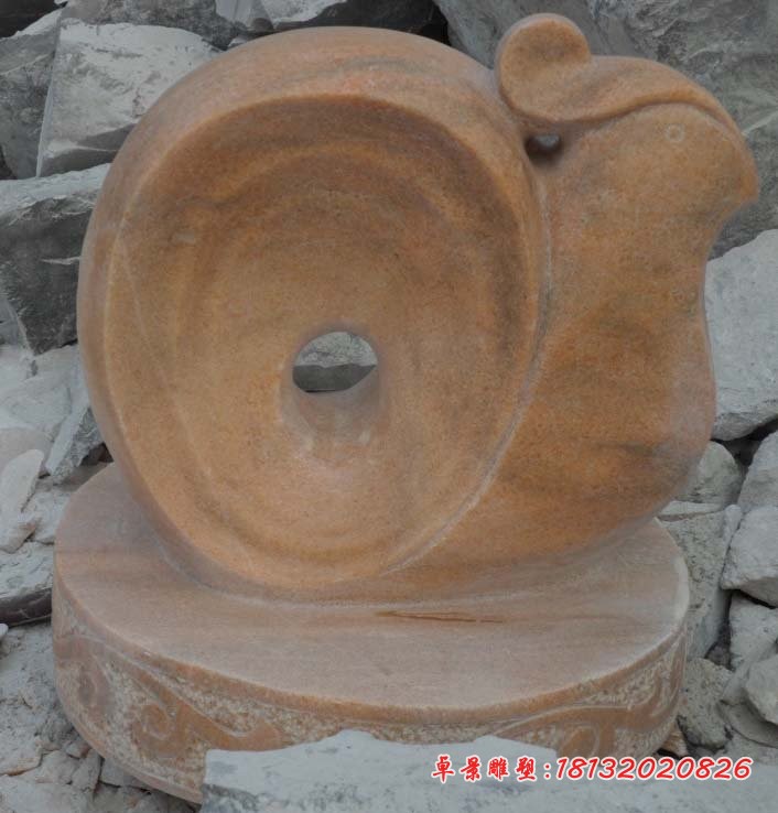 十二生肖石雕，晚霞红抽象动物 (5)